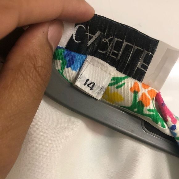 Carelle 🐾  Floral White Open Jacket Blazer Size 14 - Picture 4 of 6